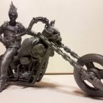 Ghost Rider 3D Model Tesla Aluminium Filament