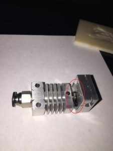 small leak on this hotend jam