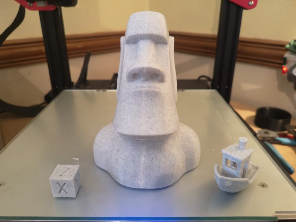 Moai marble print