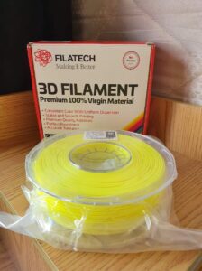 FilaTech luminous yellow filatough filament packaging