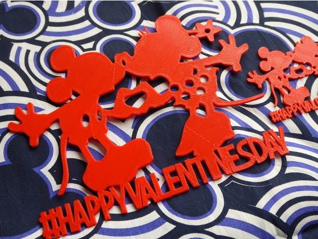 3d print for valentine's day micky and minnie mouse