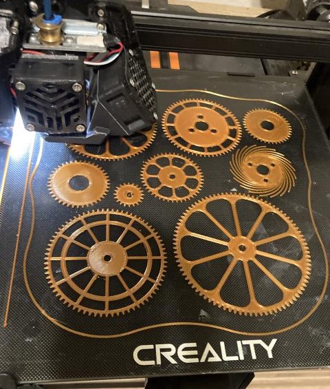 Polymaker Bronze Silk for the gears